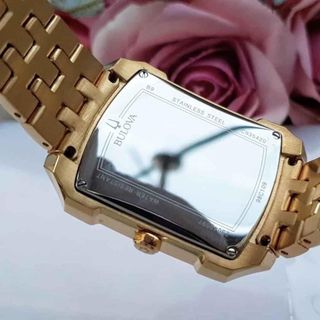 ĐỒNG HỒ NAM SIÊU CẤP BULODA CRYSTAL DEMI VÀNG MẶT CHỮ NHẬT ĐÍNH ĐÁ