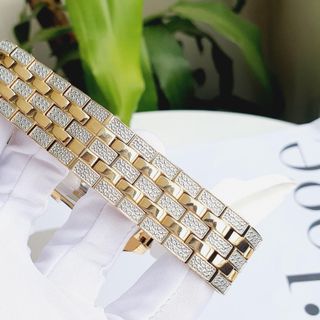 ĐỒNG HỒ NAM SIÊU CẤP BULODA CRYSTAL DEMI VÀNG MẶT CHỮ NHẬT ĐÍNH ĐÁ