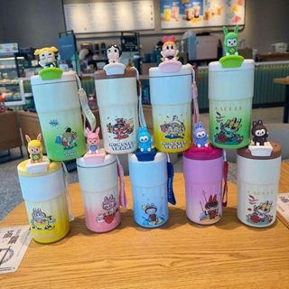 BÌNH NƯỚC INOX 450ML ĐẦU THÚ CÓ DÂY ĐEO