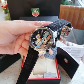 XẢ NHANH ĐỒNG HỒ NAM TRUNG CẤP TAD HEUER CHONOGRAP DÂY DA LỘN