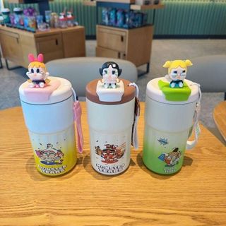 BÌNH NƯỚC INOX 450ML ĐẦU THÚ CÓ DÂY ĐEO