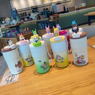 BÌNH NƯỚC INOX 450ML ĐẦU THÚ CÓ DÂY ĐEO