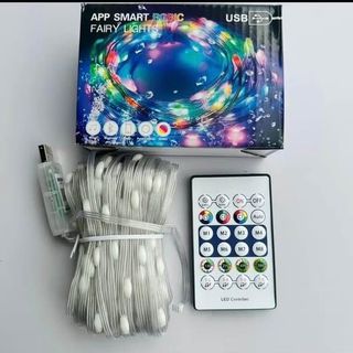 DÂY ĐÈN LED HẠT GẠO 10M RGB ĐUỔI MÀU