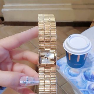 XẢ NHANH ĐỒNG HỒ NỮ THỜI TRANG PENDI DÂY BẢNG VUÔNG MÀU HỒNG