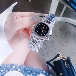 ĐỒNG HỒ CHÍNH HÃNG FUNMEI COUPLE F8020 DÂY THÉP BẠC MAT VUÔNG FULLBOX TEM