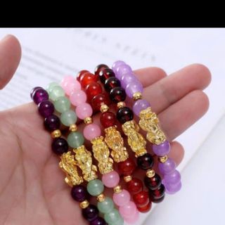 Chuỗi vòng mix tỳ hưu đeo tay vòng tay phong thủy