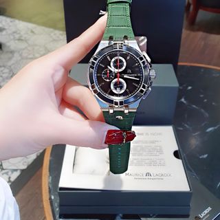 SIÊU SALE ĐỒNG HỒ NAM SIÊU CẤP MAURIC CHONOGRAP AIKON DÂY DA