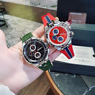 SIÊU SALE ĐỒNG HỒ NAM SIÊU CẤP MAURIC CHONOGRAP AIKON DÂY DA