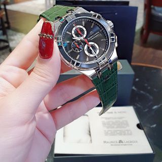 SIÊU SALE ĐỒNG HỒ NAM SIÊU CẤP MAURIC CHONOGRAP AIKON DÂY DA