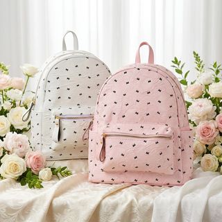 BALO DA PU HỌA TIẾT NƠ TIỂU THƯ W768 SIÊU XINH - WINNIE HOUSE