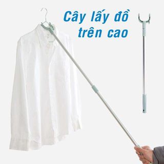 Cây phơi quần áo bằng inox kéo dài 1,5M Cây gậy lấy đồ trên cao có thể kéo dài xếp gọn