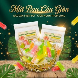 MỨT RAU CÂU GIÒN DAI SỰT SỰT 500G TỰ NHIÊN – KHÔNG PHẨM MÀU - WINNIE HOUSE
