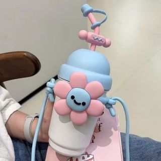 BÌNH GIỮ NHIỆT 700ML BÔNG HOA CUTE CÓ DÂY ĐEO 0809 - LADY'S PASSION