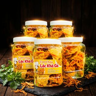 CƠM CHÁY LẮC KHÔ GÀ MẶN MẶN, CAY CAY SIÊU NGON 500G - WINNIE HOUSE