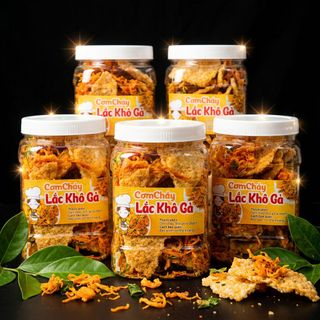 CƠM CHÁY LẮC KHÔ GÀ MẶN MẶN, CAY CAY SIÊU NGON 500G - WINNIE HOUSE