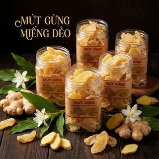 MỨT GỪNG MIẾNG DẺO - NGỌT ẤM NGÀN YÊU THƯƠNG 500G - WINNIE HOUSE