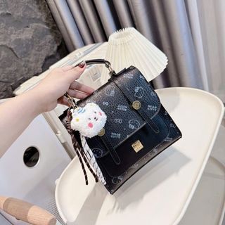 BALÔ DA PU THỜI TRANG NỮ SIZE MINI KÈM MÓC KHÓA GẤU, PHONG CÁCH TRẺ TRUNG W769 - WINNIE HOUSE