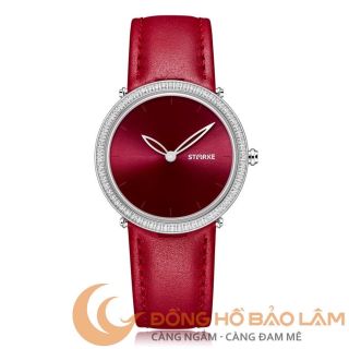 SIÊU SALE ĐỒNG HỒ NỮ CHÍNH HÃNG STARKE DÂY DA TRÒN ĐẦY ĐỦ HỘP TÚI