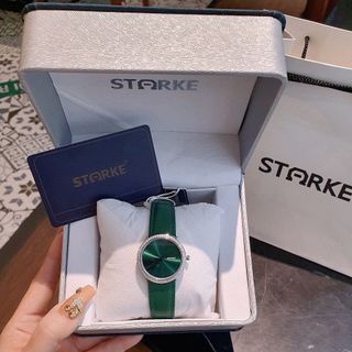 SIÊU SALE ĐỒNG HỒ NỮ CHÍNH HÃNG STARKE DÂY DA TRÒN ĐẦY ĐỦ HỘP TÚI