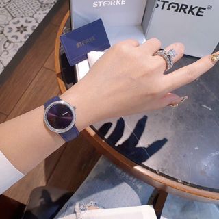SIÊU SALE ĐỒNG HỒ NỮ CHÍNH HÃNG STARKE DÂY DA TRÒN ĐẦY ĐỦ HỘP TÚI