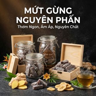 KẸO GỪNG DẺO NGUYÊN PHẤN, KẸO QUÊ TUỔI THƠ 500G - WINNIE HOUSE