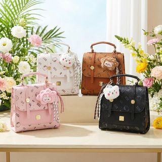 BALÔ DA PU THỜI TRANG NỮ SIZE MINI KÈM MÓC KHÓA GẤU, PHONG CÁCH TRẺ TRUNG W769 - WINNIE HOUSE