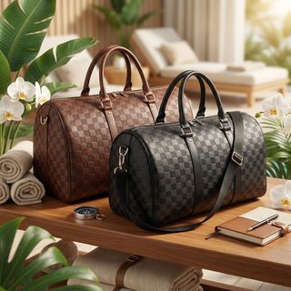 TÚI DU LỊCH DA PU Ô TRÁM CỠ LỚN SANG TRỌNG, ĐA NĂNG KÈM DÂY ĐEO CHÉO W771 - WINNIE HOUSE