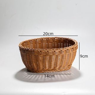 521 - Giỏ mây miệng tròn + CNt (nhựa dẻo giả mây) (23*9.5) ( THÙNG 96C )