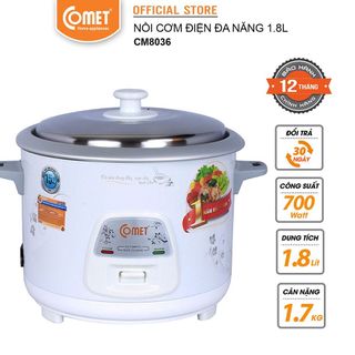 NỒI CƠM ĐIỆN NẮP RỜI 1,8L COMET CM8036 (T4)