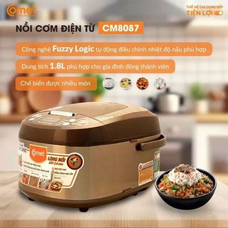 NỒI CƠM ĐIỆN TỬ NẮP GÀI 1,8L COMET CM8087 (T4)