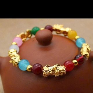 Vòng chuỗi đeo tay nam nữ mix 5 con tỳ hưu