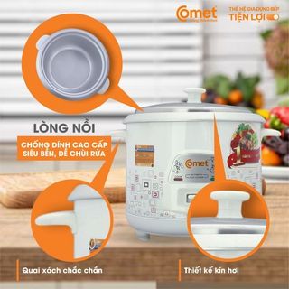 NỒI CƠM ĐIỆN NẮP RỜI 1,2L COMET CM8009 (T4)