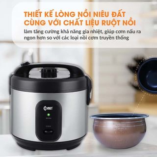 NỒI CƠM ĐIỆN NẮP GÀI 1,8L COMET CM8068 (T4)