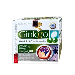 Viên uống Bổ não Ginkgo giúp hoạt huyết dưỡng não, tăng cường tuần hoàn và lưu thông máu não hộp 100 viên hộp xanh