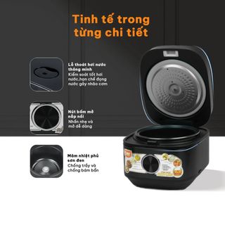 NỒI CƠM ĐIỆN TỬ NẮP GÀI 1,2L COMET CM8085