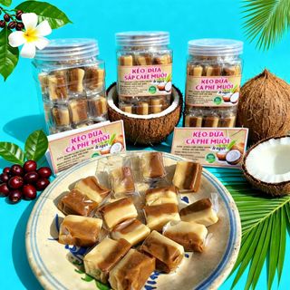 KẸO DỪA SÁP CÀ PHÊ MUỐI HOT TREND, VỪA THƠM VỪA BÉO 500G - WINNIE HOUSE