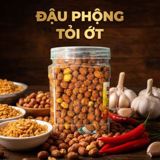 ĐẬU PHỘNG TỎI ỚT: MỒI NHẬU QUỐC DÂN, ĂN LÀ GHIỀN 500G - WINNIE HOUSE
