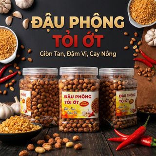 ĐẬU PHỘNG TỎI ỚT: MỒI NHẬU QUỐC DÂN, ĂN LÀ GHIỀN 500G - WINNIE HOUSE