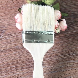 Cọ Quét Sơn Cán Gỗ, Dụng Cụ Quét Dầu Nướng Đồ An Sợi Tre An Toàn 6CM A0522