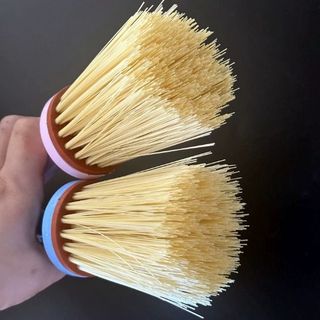 Cây cọ rửa nồi hình trụ có cán thô được gia cố và làm dày, cây cọ rửa nhà bếp đa năng A0441