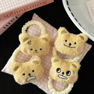 Dây buộc tóc thú bông hình gấu – mềm mại, đáng yêu, cực hợp phong cách nhẹ nhàng