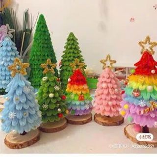 ĐẾ GỖ TRANG TRÍ GIÁNG SINH SIZE 8-9CM