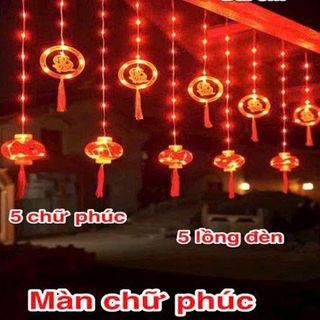 DÂY ĐÈN LED MÀN LỒNG ĐÈN CHỮ PHÚC DÀI 4M
