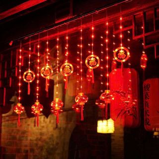 DÂY ĐÈN LED MÀN LỒNG ĐÈN CHỮ PHÚC DÀI 4M