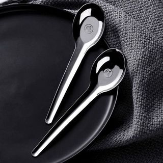 Thìa Inox cán dài Muỗng đáy phẳng siêu dày dùng gia đình quán ăn A1027