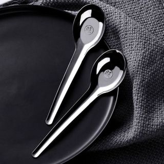 Thìa Inox cán dài Muỗng đáy phẳng siêu dày dùng gia đình quán ăn A1027