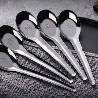 Thìa Inox cán dài Muỗng đáy phẳng siêu dày dùng gia đình quán ăn A1027