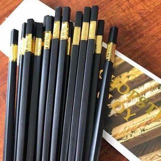 Bộ 10 Đôi Đũa Hợp Kim Mạ Vàng _Bền Chắc Chắn A1261