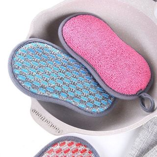 Miếng vải rửa chén bát hai mặt, miếng nhấc nồi đa năng, miếng cọ rửa khử trùng bàn chải nồi A0632