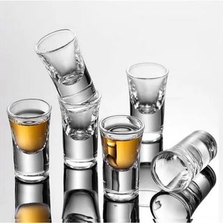 Bộ 6 Ly Thủy Tinh Uống Rượu 34ml Cao Cấp, Ly uống Rượu đế dày Wine Glass A1413